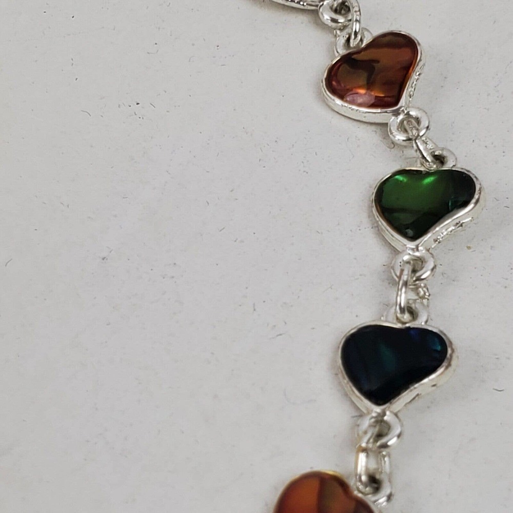 Vintage Hippie Style Love Heart Beaded Bracelet 10 Inch - Picture 4 of 5